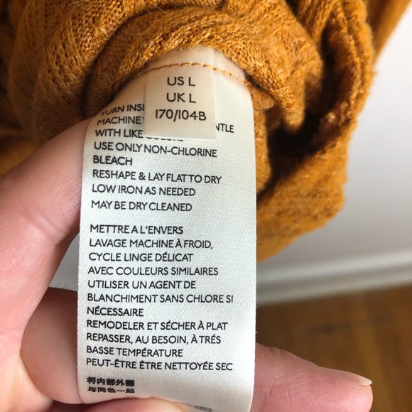 ANTHROPOLOGY Maeve Woodruff Mustard Wrap Top - Picture 7 of 15